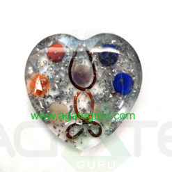 Orgonite Chakra Chips Copper wire Heart Pendent