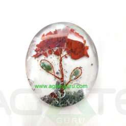 red Jesper Orgone Chakra Chips Heart Pendent red Jesper Orgone Chakra Chips Heart Pendent