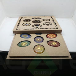 Chakra Crystal Choko Reiki Set Wooden Box