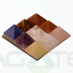 Nine Pyramid Gemstone Plate