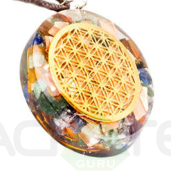 Orgonite chakra Disc Pendent