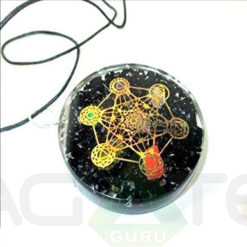 Orgonite Black Turmulline Metatrone Pendent