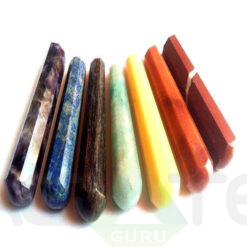 Seven Chakra Gemston Smoodh Massage wand