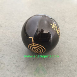 Black-Jasper-Engrave-Usai-Reiki-Set-Sphere