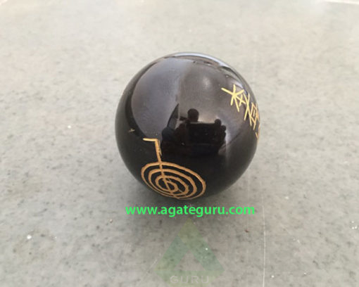 Black-Jasper-Engrave-Usai-Reiki-Set-Sphere