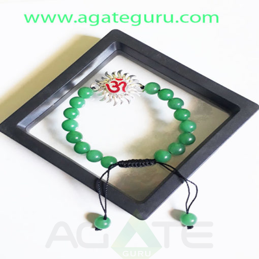 Green-Aventurian-Beads-Bracelet-With-Sun-Charm