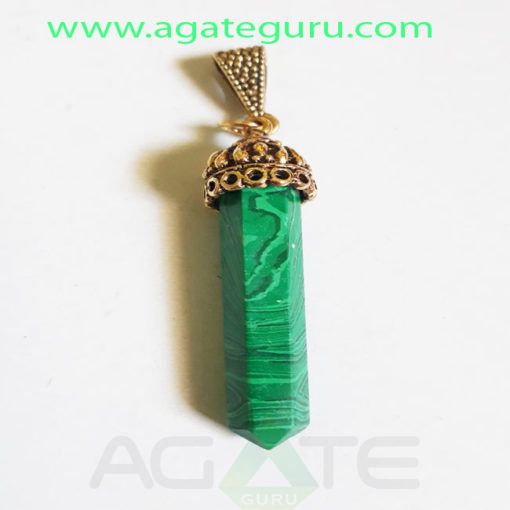 Melachite-Golden-Cap-Pencil-Pendent