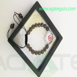 Om-Smoky-quartz-Bracelet-with-Gift-Box