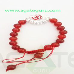 Red-Carnelian-Om-Charm-healing-Bracelet