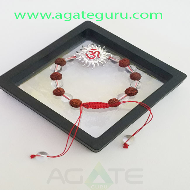 Rudraksh-With-Crystal-Beads-om-Charm-Bracelet Rudraksh-With-Crystal-Beads-om-Charm-Bracelet