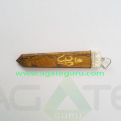 Tiger-Eye-Flat-Engrave-Om-Pendant