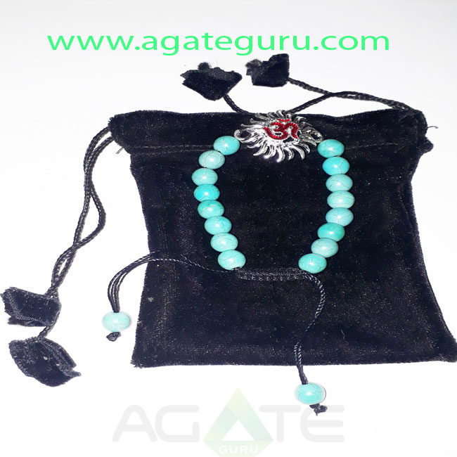 Turquoise-Gemstone-Beads-Sun-Charm-handmade-Yoga-Bracelet