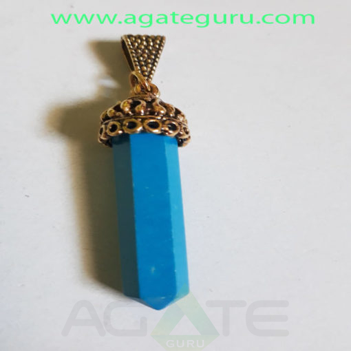 Turquoish-Gemstone-Healing-Pencil-Pendent