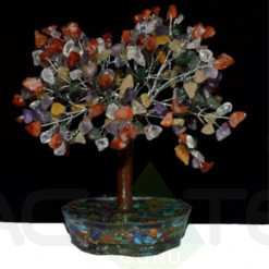 Seven Chakra Crystal Chips Orgone Base Money Tree