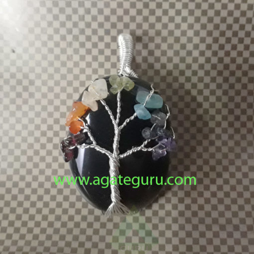 Black-Obsiden-Chakra-Pendent