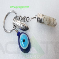 Crystal-Orgonite-Pencil-With-Bullet-And-Eye-Keychain
