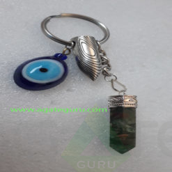 Crystal-Quartz-Orgonite-Pencil-With-Evil-Eye-Keychain