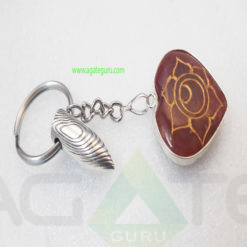 Engraved-HEart-GEmstone-Bullet-Keychain