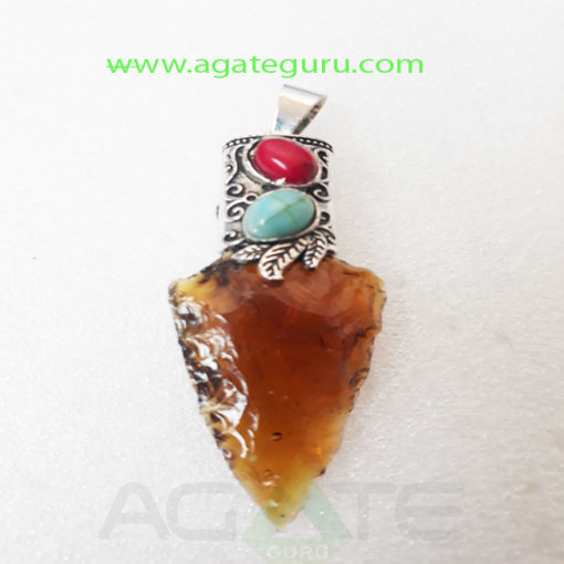 Glass-Arrowhead-Healing-Pendent