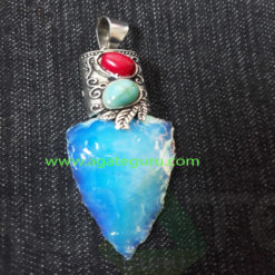 Oplite-Hand-Made-Arrowhead-Fency-PendentOplite-Hand-Made-Arrowhead-Fency-Pendent