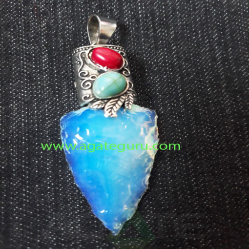 Oplite-Hand-Made-Arrowhead-Fency-PendentOplite-Hand-Made-Arrowhead-Fency-Pendent