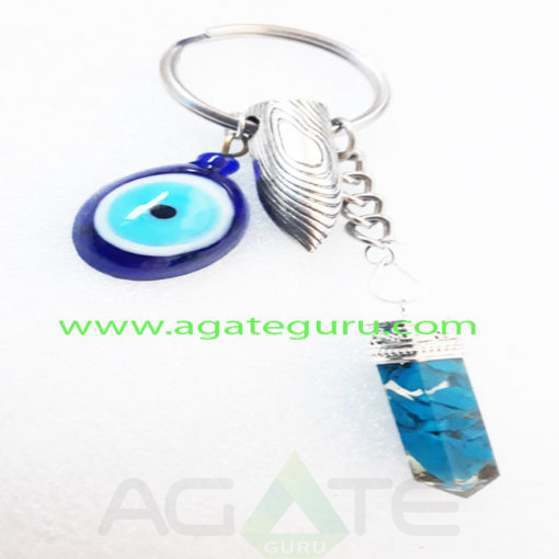 Orgone-Turquoish-Pencil-With-Evil-Eye-Keychaain