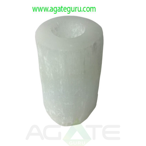 Selenite-Round-Candle-Holder