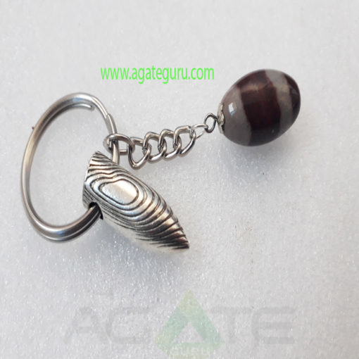 Shiva-Lingam-Gemstone-Key-Ring-With-Bullete