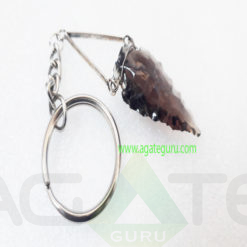 Smoky-Glass-ArrowhSmoky-Glass-Arrowhead-Keychainad-Keychain