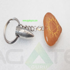 engraved-red-Carnelian-Heart-Bullet-Keychain