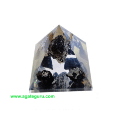 Black Turmuline Rough Orgone Pyramid