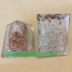 Selenite Natural Orgone Pyramid