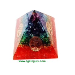 Tree Of Life Four Side Symbol  Chakra Orgone Pyramid