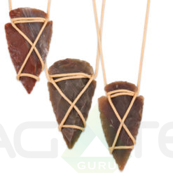Jesper Agate Leather Wrap Pendant