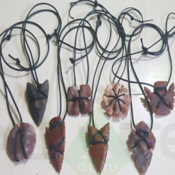 Assorted Dezine Agate Jesper Arrowhead Rough Pendent
