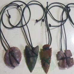 Assorted Neothical Agate Jesper Arrowhead Rough Pendent