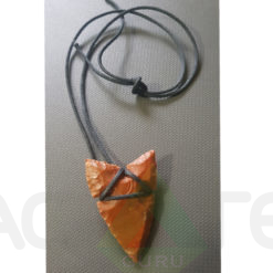 Jesper Arrowhead Leather Wrap Pendant