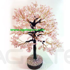 Gemstone Rose Quartz Agate Chips Money Tree