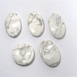 Howlite Gemstone Worry Stone Thumb Stone