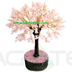 Rose Quartz Gemstone Chips Tree