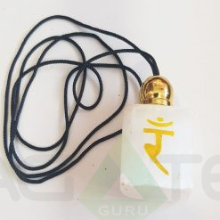Sanskrit words Engraved Selenite Pendent
